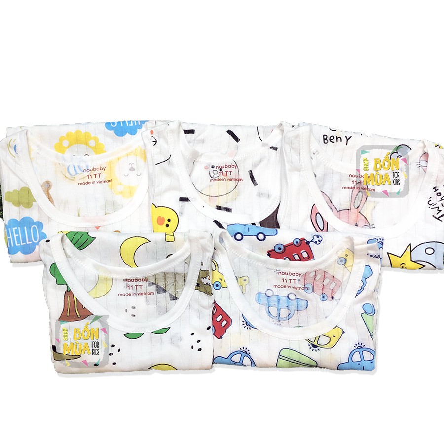 Bộ Noubaby Thun Giấy Size Đại 🎁🎁14-24kg Bộ Cotton Giấy Ba Lỗ Chất Vải Mỏng Mát Mặc Hè - Shop Bốn Mùa