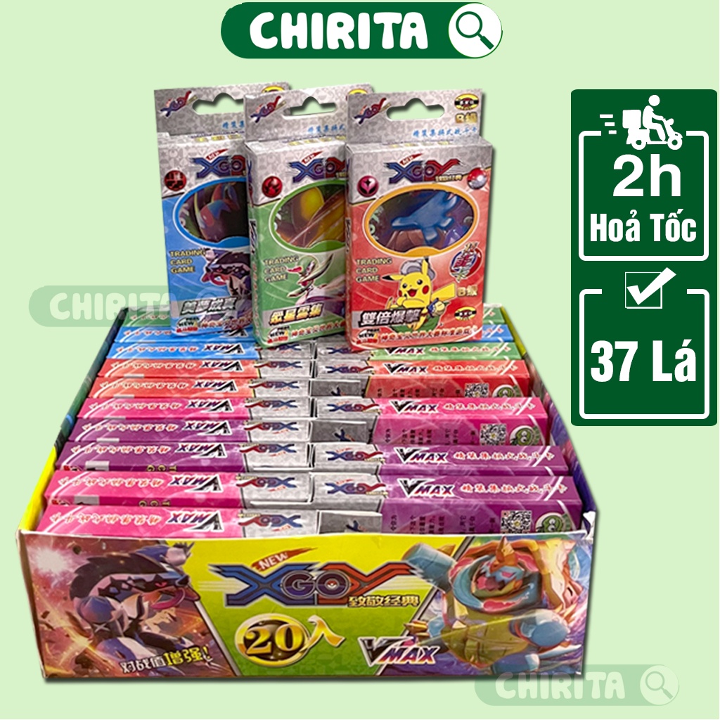Bộ Bài POKEMON Giấy Cứng Loại Đẹp - 1 Bộ Gồm 37 Thẻ Bài Đồ Chơi Trẻ Em Chirita