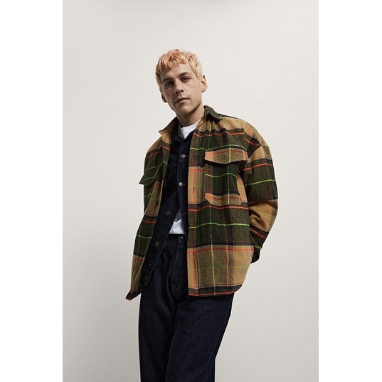 Áo Flannel nam, khoác kẻ sọc cho mùa Thu / Xuân, áo Flannel Nam sơ mi rời kiểu Âu và Mỹ