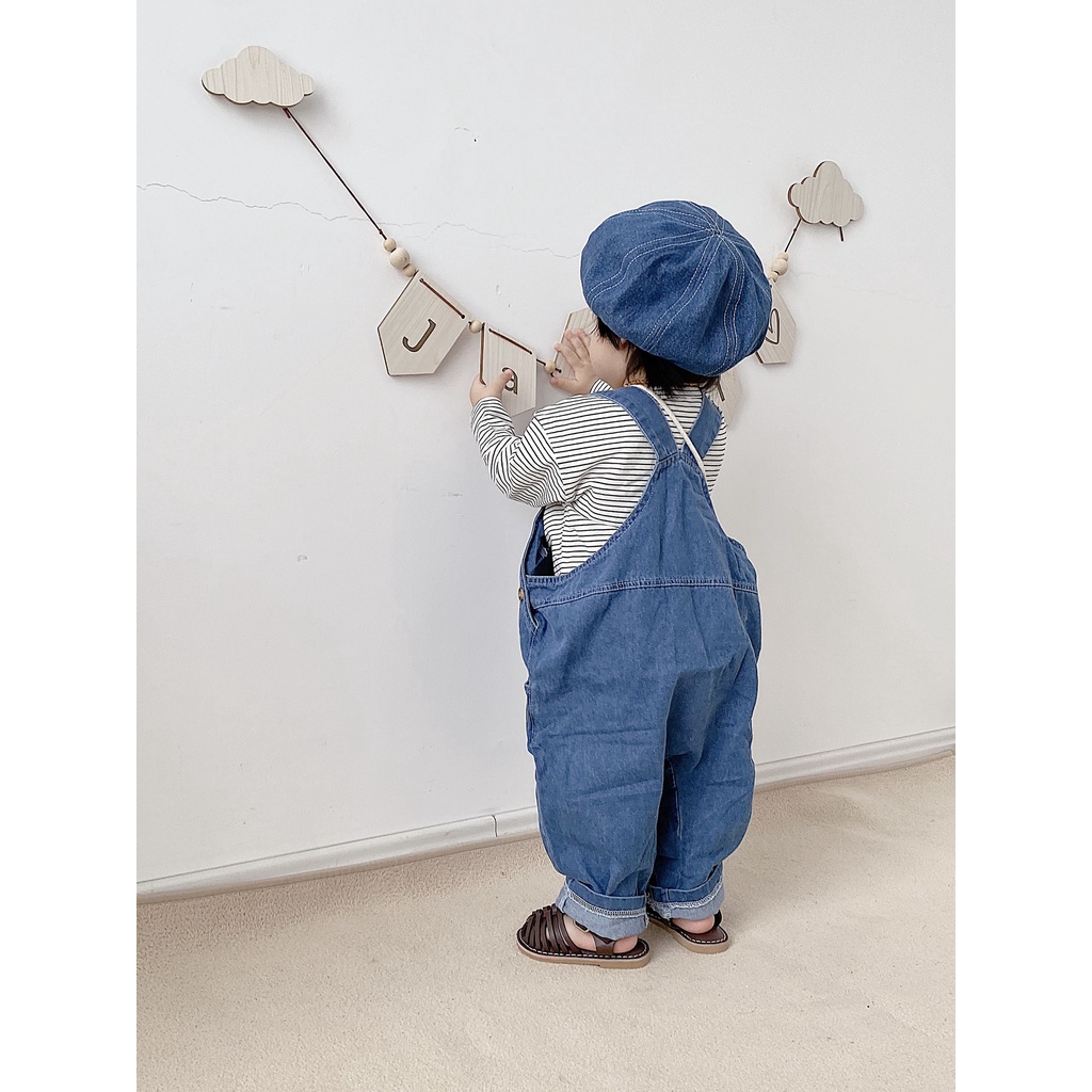 Mũ nồi cho bé xanh denim phong cách Hàn Quốc cho bé từ 2 đến 5 tuổi