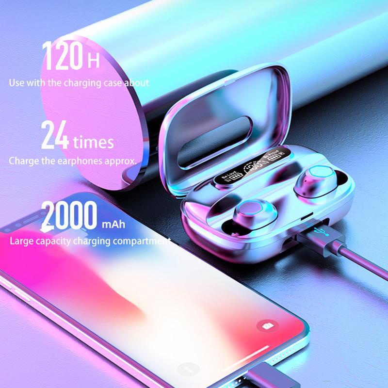 Tai Nghe Nhét Tai M9 TWS Bluetooth 5.2 Không Dây Có Màn Hình LED Hiển Thị LED Chất Lượng Cao