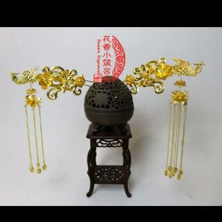 Đôi trâm phượng hoàng cổ trang trâm cưới đi tiệc trâm dài