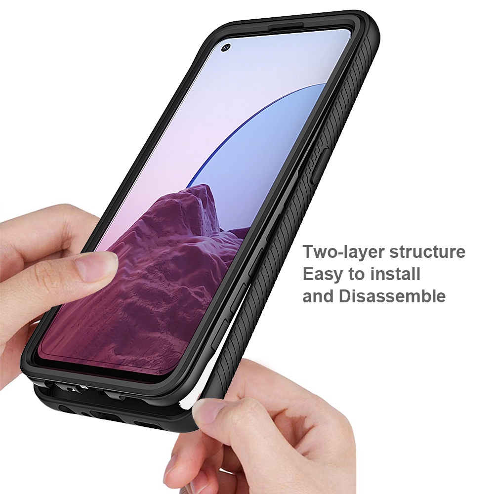 OnePlus 10 9 Pro Nord N10 N20 N100 N200 5G Casing 3 in 1 Luxury Shockproof Armor Case Hard Soft silicone Phone Protective Back Cover