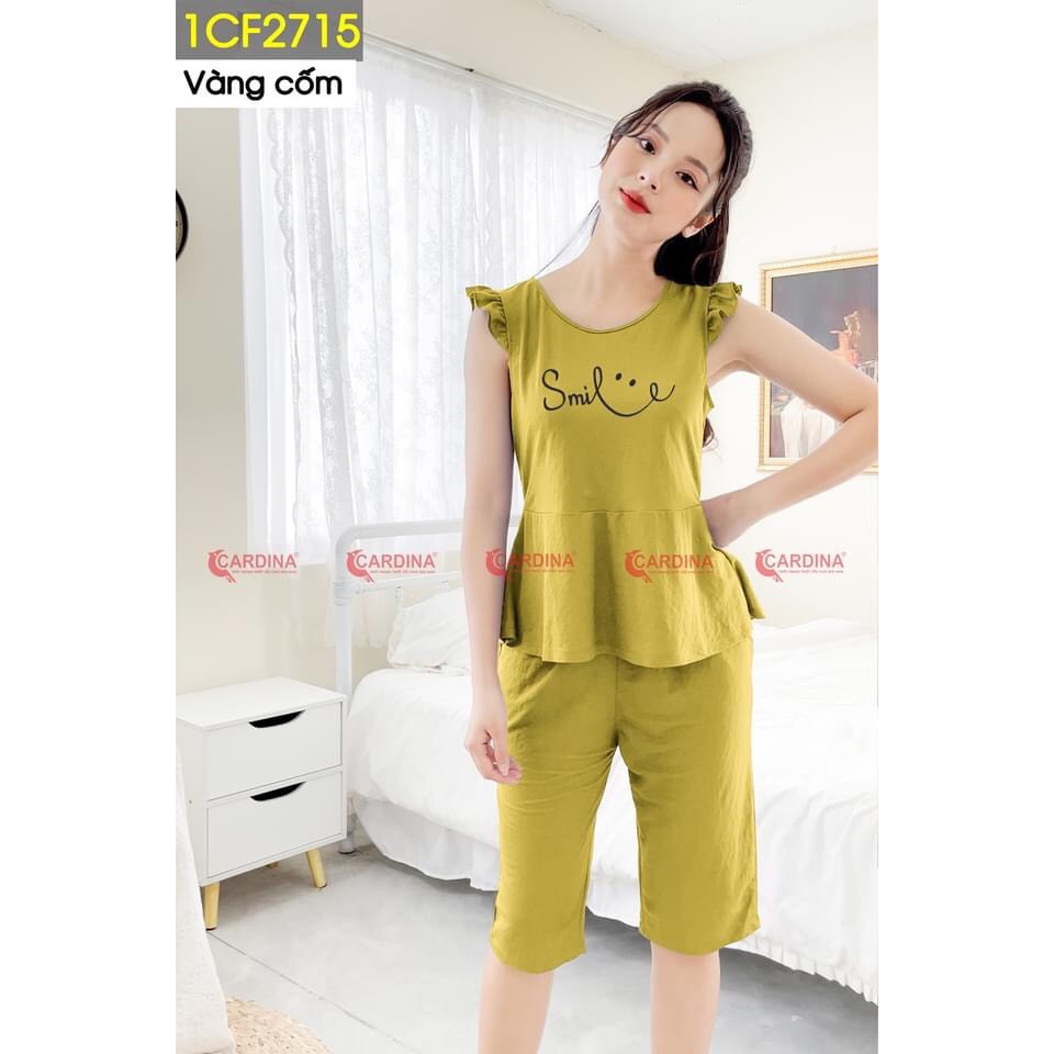 Đồ Bộ mặc nhà mùa hè Nữ 𝐂𝐀𝐑𝐃𝐈𝐍𝐀 Smile Bèo Vai Chất Cotton Nhật Cao CấpTạo Điểm Nhấn Trẻ Trung, Nữ Tính | BigBuy360 - bigbuy360.vn