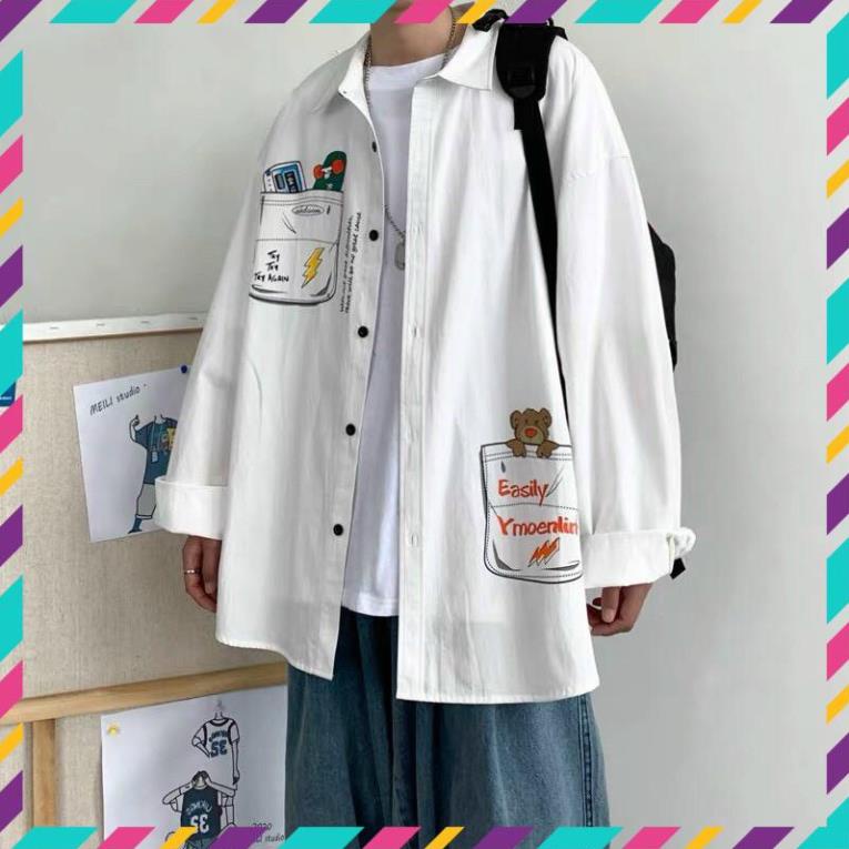 Áo Sơ Mi Nam NỮ Soái Ca Vải Kate xịn nhập khẩu form Unisex new 2023