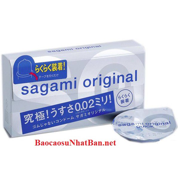 Bao cao su Sagami Original 0.02 Quick NHẬT BẢN  (6 CÁI)