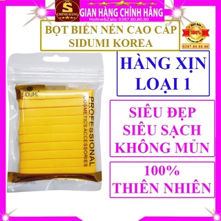 Miếng bông mút rửa mặt bọt biển dạng nén loại 1 xịn spa Sidumi hàn quốc thanh bông nở rửa mặt tạo bọt không mủn không bở