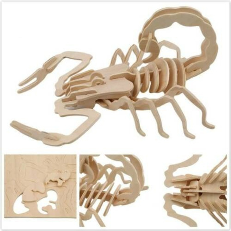 Scorpion 3D Wooden Puzzle DIY 3 Dimensional Wood Build It Yourself Wood Craft