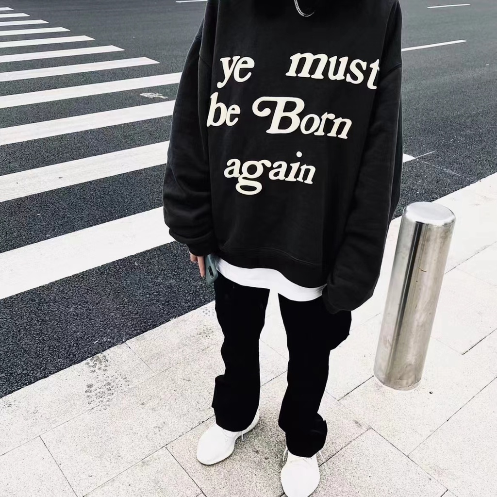 ZHELIHANGFEI Áo len dài tay kiểu dáng rộng phong cách retro đa năng