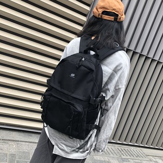 Balo đen unisex ulzzang nhiều ngăn