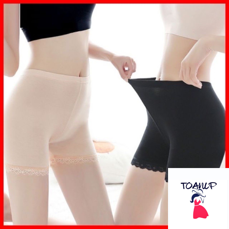 quần đùi bảo hộ mặc trong váy cotton.
