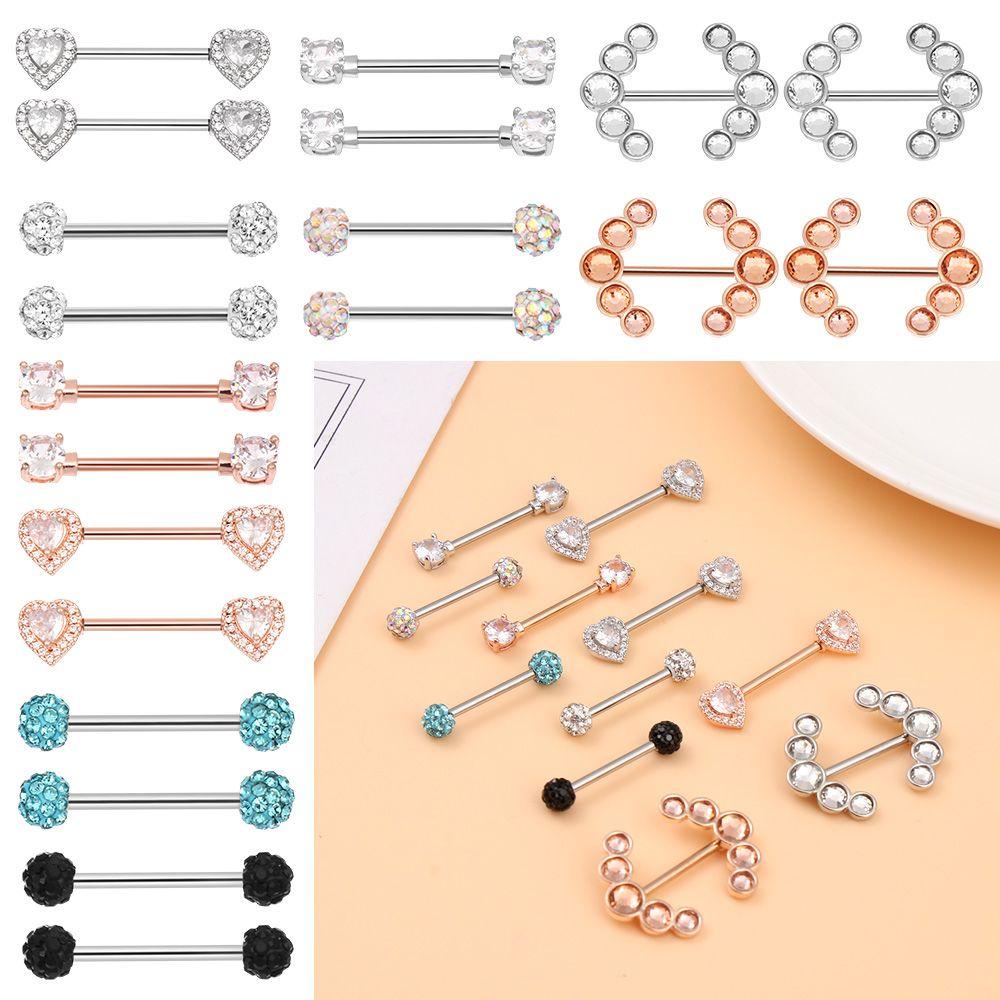 1 Cặp Vòng Núm Ti Giả Chất Lượng Cao Dành Cho Bé|Khuyên Xỏ Cơ Thể Bằng Thép 316L