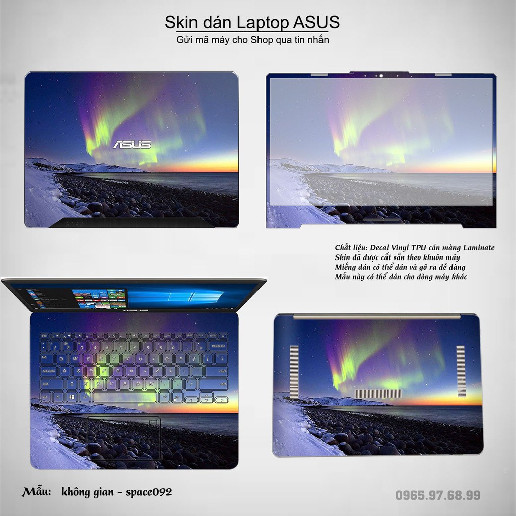 Skin dán Laptop Asus in hình không gian _nhiều mẫu 16 (inbox mã máy cho Shop)