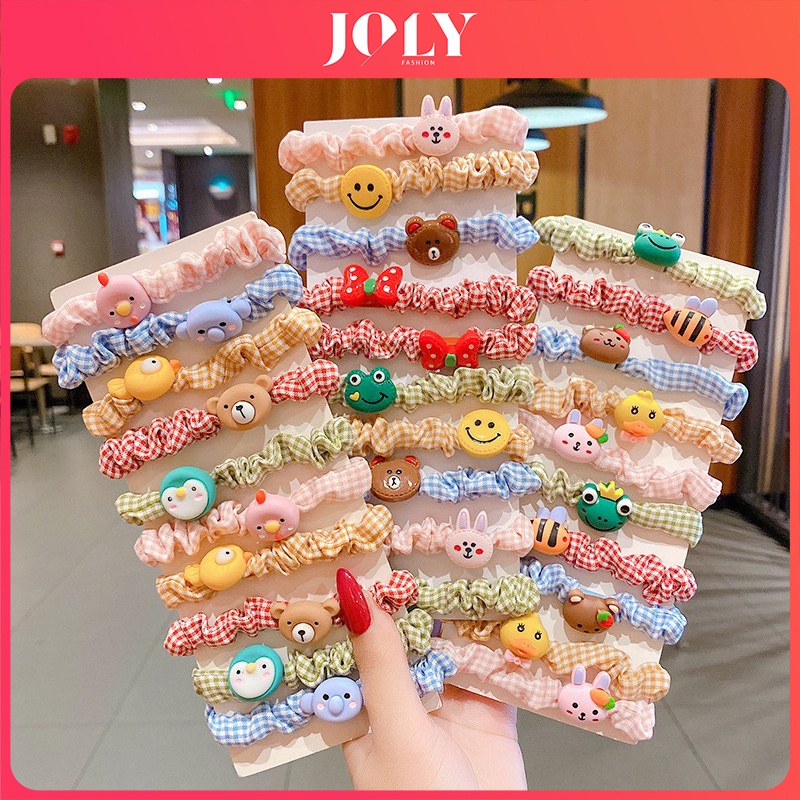 Set 10 dây chun buộc cột tóc cho bé gái cute dễ thương kiểu hàn quốc DC39 JOLY