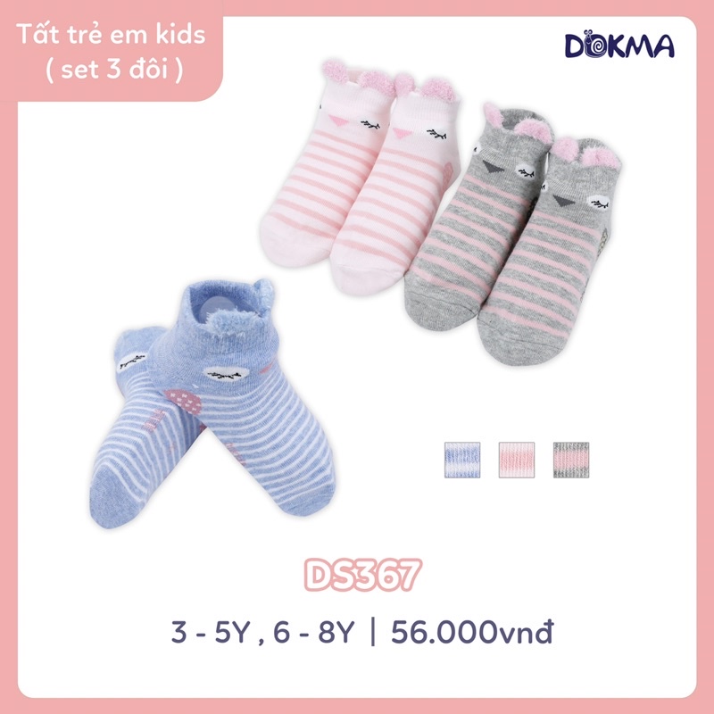Set 3 đôi tất cotton Dokma siêu mềm, mịn