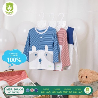 Áo Lẻ Thu MIPBI - 100% COTTON. Áo MIPBI Cổ Chui.  - Mềm Mại, Thấm Hút Cho Bé