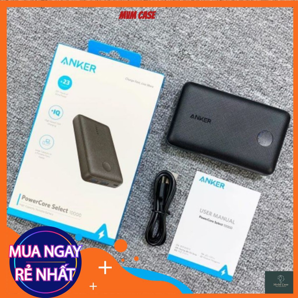 [Bảohành18tháng] Pin sạc dự phòng ANKER PowerCore Select 10000 mAh - Chính hãng