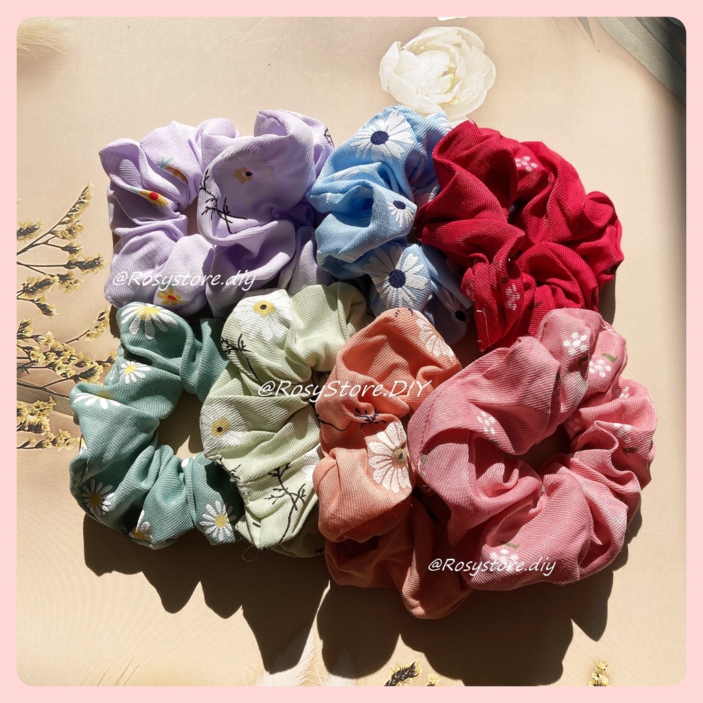 CỘT TÓC VẢI SCRUNCHIES HOA NHÍ CHÙM- PHONG CÁCH ULZZANG PHỤ KIỆN THỜI TRANG NỮ GIÁ RẺ ĐẸP