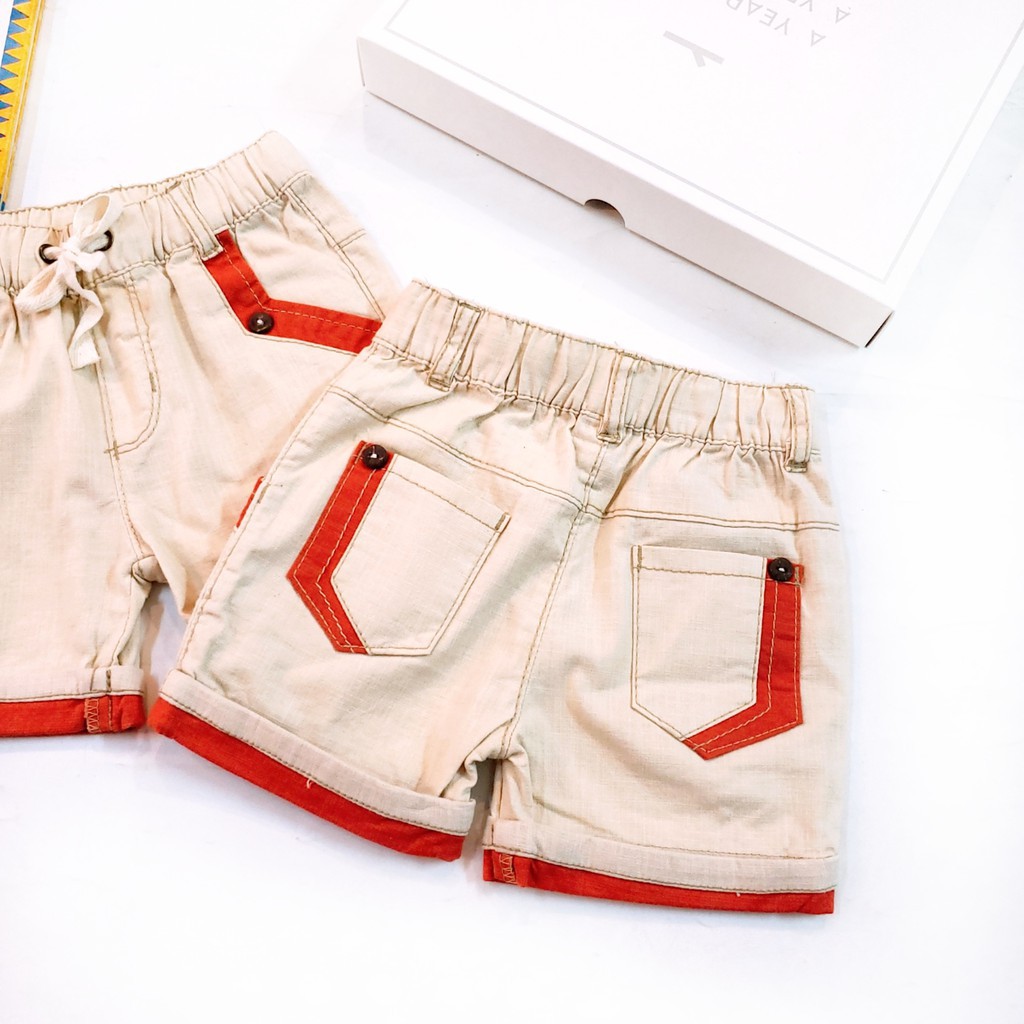 Quần bé trai Zara viền cam đỏ