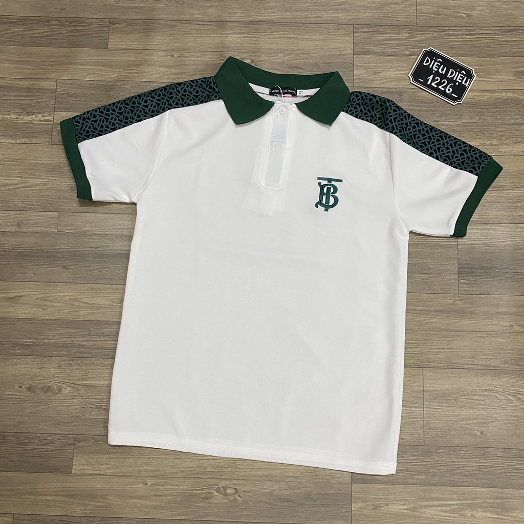 ÁO THUN POLO NAM CỔ BẺ MIX CỔ XANH kèm ảnh thật - Diệu Diệu 1226 | BigBuy360 - bigbuy360.vn