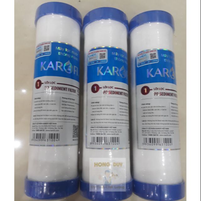 Bộ 3 lõi lọc nước số 1 karofi