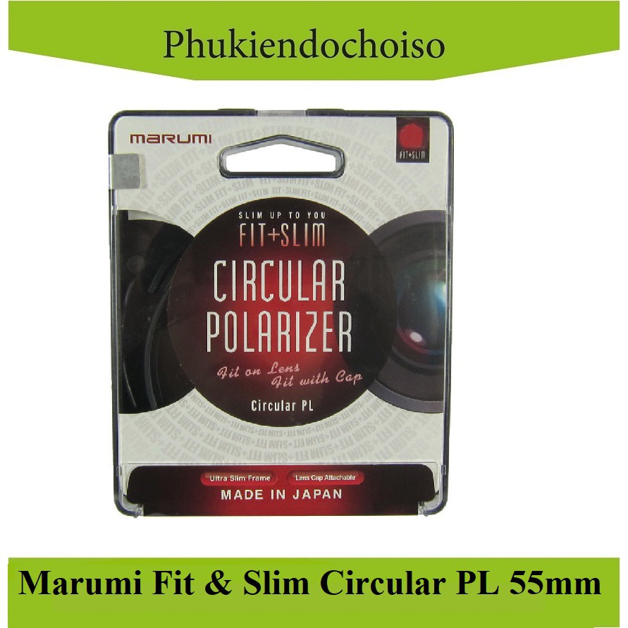 [Mã 229ELSALE hoàn 7% đơn 300K] Filter Kính lọc Marumi Fit & Slim Circular PL 55mm