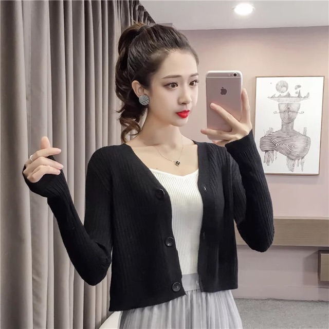 Áo Cadigan len 3 cúc hàng Quảng Châu(loại dày)
