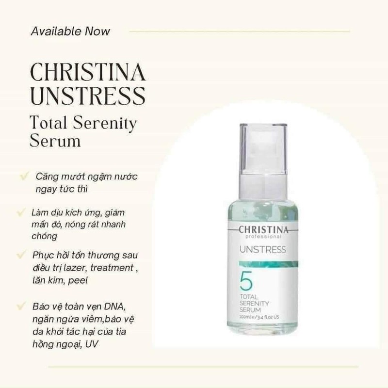 Serum UNSTRESS TOTAL SERENITY phục hồi da nhạy cảm ,da tổn thương ,da nhiễm hoá chất 30ml