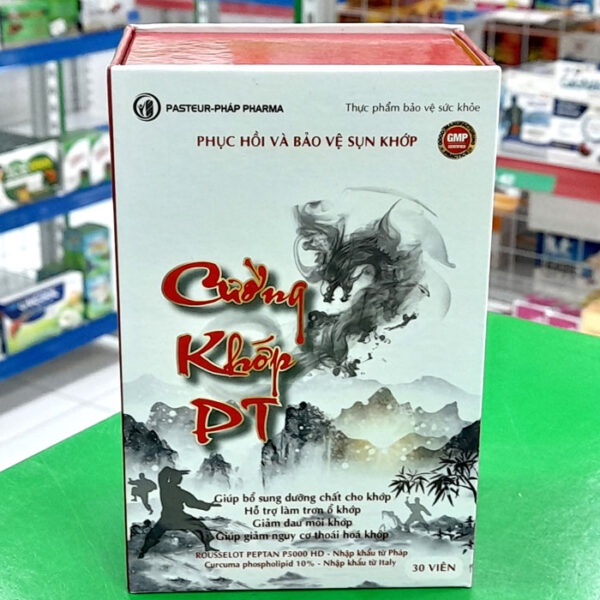 Cường Khớp PT, hỗ trợ giảm nguy cơ thoái hóa khớp, giảm đau mỏi khớp ( hộp 30 viên ) hàng chính hãng,