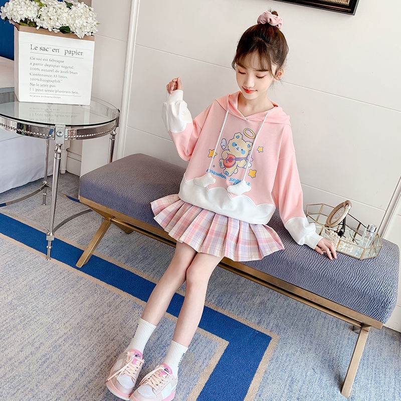 Set đồng phục học sinh IQ ANGEL kiểu phương tây mới năm thời trang dành cho bé gái