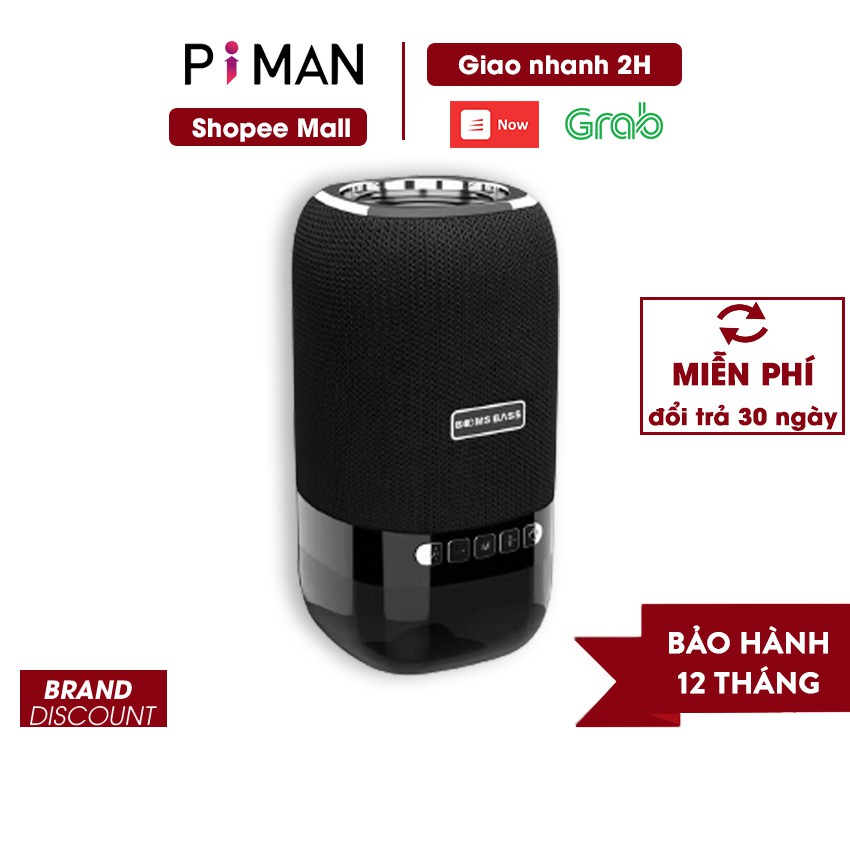 Loa Bluetooth Mini Piman Không Dây Xách Tay Nghe Nhạc Hay Âm Thanh Chất Lượng Tốt Bass Sâu Hỗ Trợ Cắm Thẻ Nhớ Usb P116