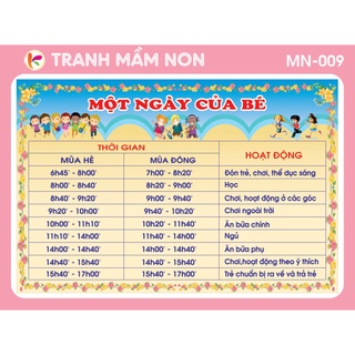 Decal mầm non-MỘT NGÀY CỦA BÉ