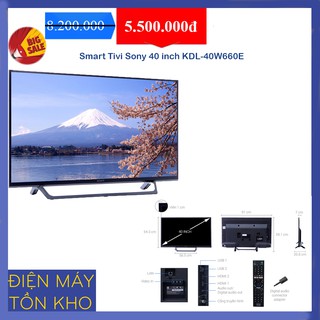 Smart Tivi Sony KDL40W660E (KDL-40W660E) - 40 inch, Full HD (1920 x 1080)