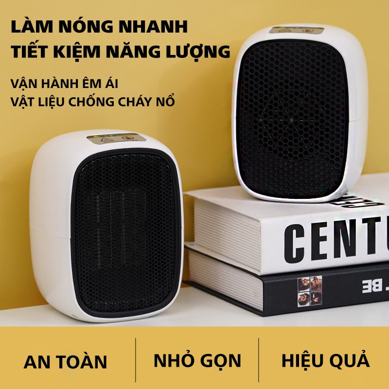 Quạt sưởi mini KAILISEN cao cấp không khô da, không đốt oxi an toàn