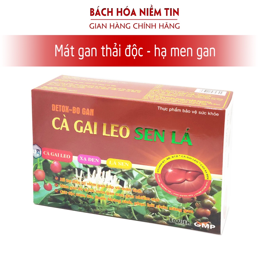 Detox Bổ Gan, giải độc gan, thanh nhiệt mát gan, tăng cường chức năng gan - Hộp 60 viên