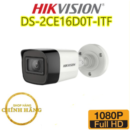 Camera HD-TVI 4 in 1 hồng ngoại 2.0 Megapixel HIKVISION DS-2CE16D0T-ITF | BigBuy360 - bigbuy360.vn