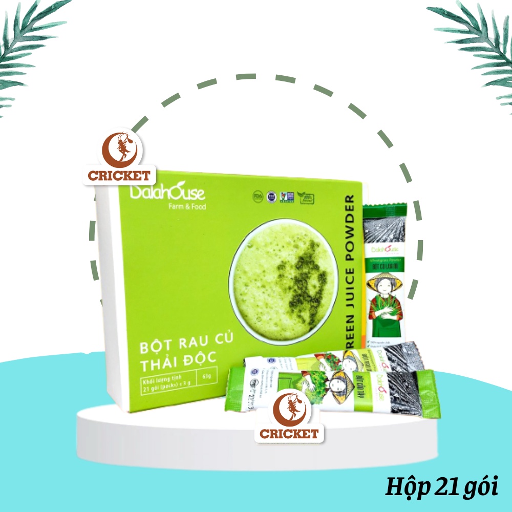 Combo Bột Rau Củ Detox Thải Độc, Thanh Lọc Cơ Thể Dalahouse (63g) - 100% từ thiên nhiên