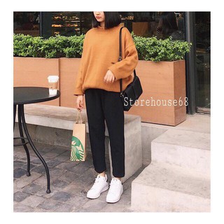 QUẦN BAGGY KAKI NỮ MÀU ĐEN