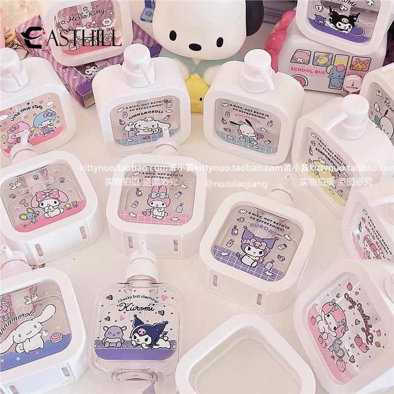 SANRIO Chai Đựng Xà Phòng Rửa Tay Dạng Ấn Hình Kuromi Hoạt Hình Nhật Bản 300ML Cho Trẻ Em