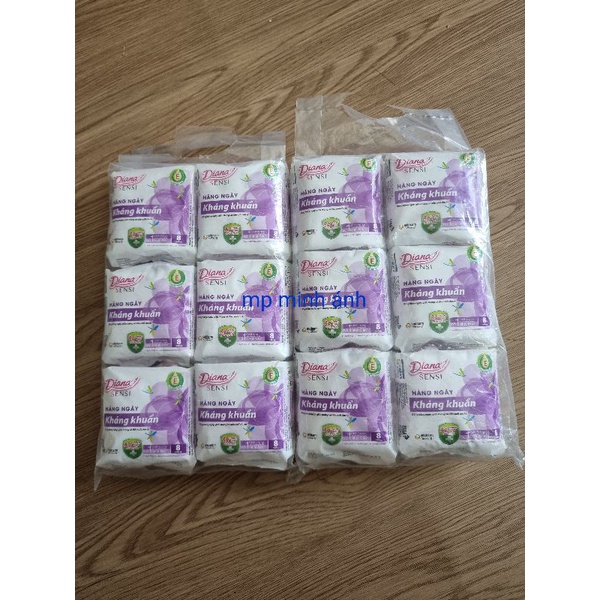 băng vệ sinh diana hàng ngày kháng khuẩn 8 miếng