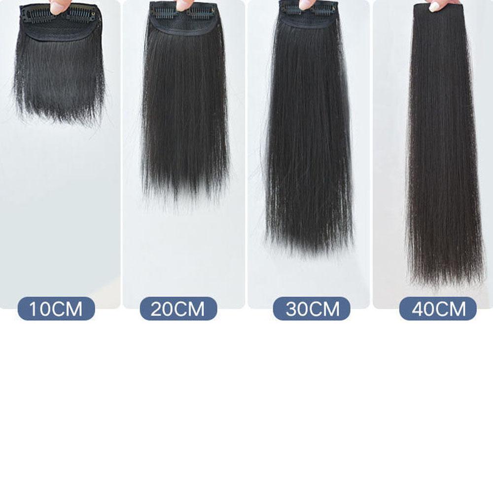 Bộ Tóc Giả Thẳng Dài Bằng Sợi Tự Nhiên Nhiều Màu Sắc Tùy Chọn Có Kẹp Và Kẹp Tàng Hình Chịu Nhiệt Độ Cao Cho Nữ