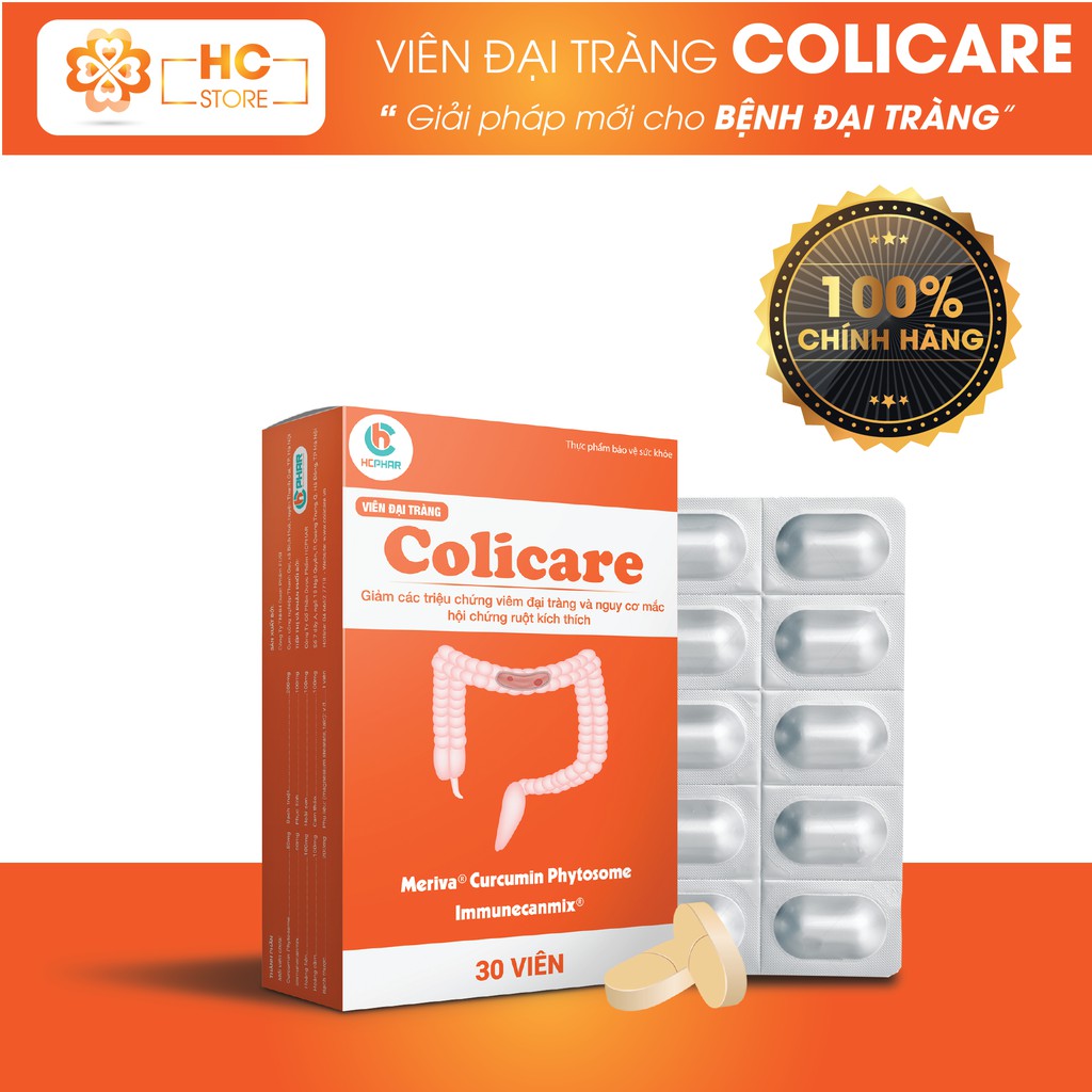 ĐẠI TRÀNG COLICARE - Hỗ trợ giảm viêm loét đại tràng, đại tràng co thắt, hội chứng ruột kích thích