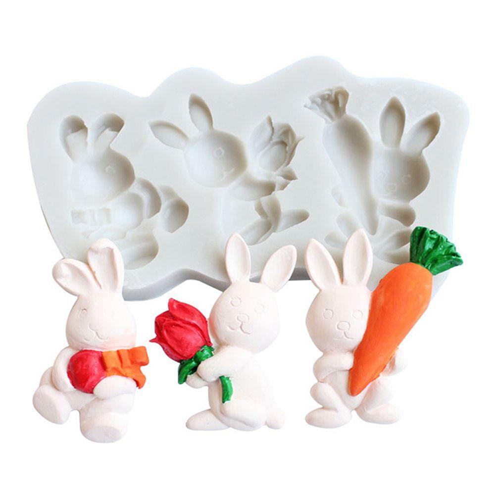 Khuôn Silicone Làm Bánh Tạo Hình Thỏ 3D Độc Đáo Tiện Dụng