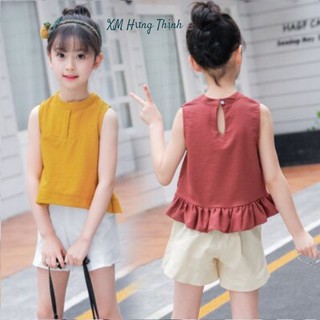 đồ bộ bé gái vải phi lụa 5 - 14 tuổi 0050