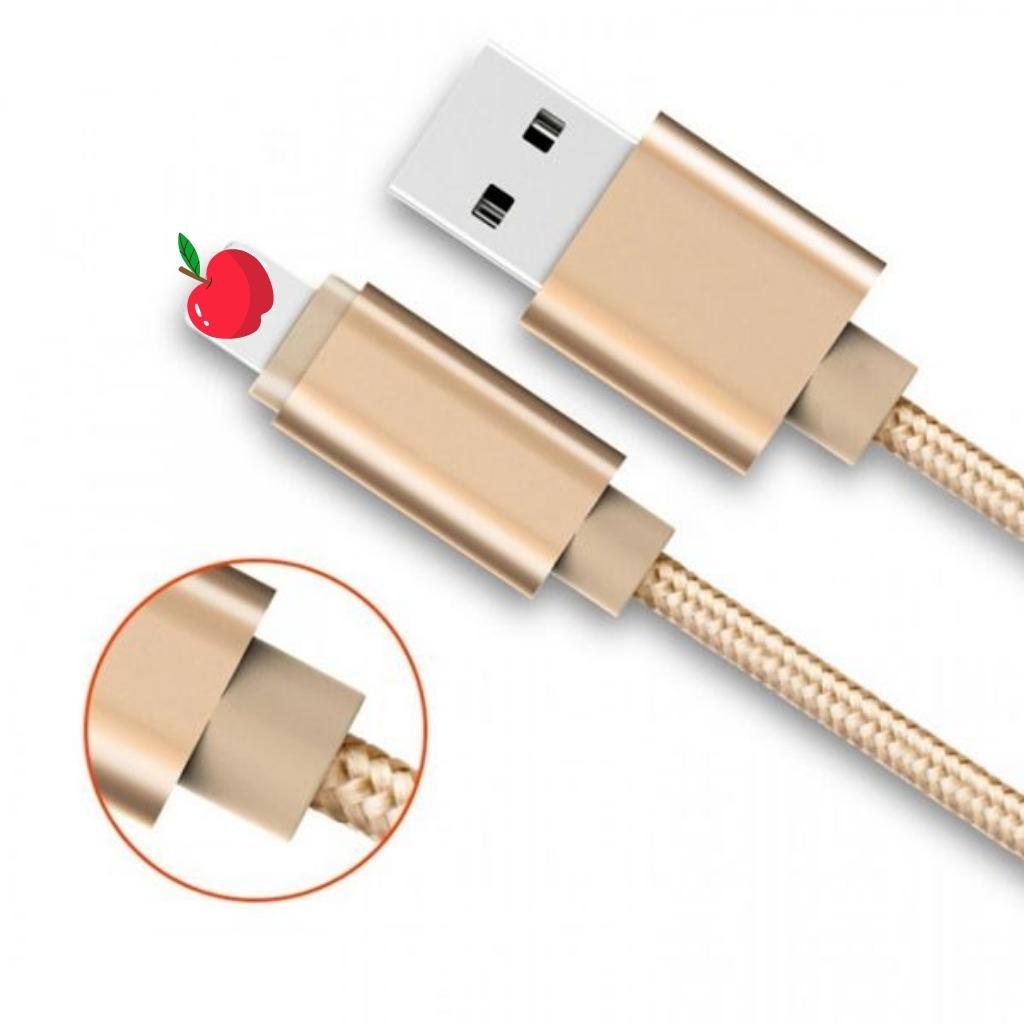 Dây sạc IP sạc nhanh – Cáp sạc bọc dù cho 6 7 8 plus xsmax 11pro 12 13 dài 1 mét và 3 mét