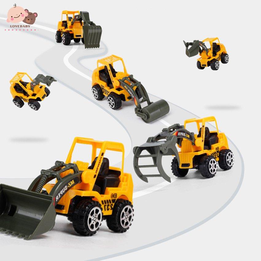 [HOT]Boy Toy Car Excavator Color Random Child Inertia Model Engineering Car