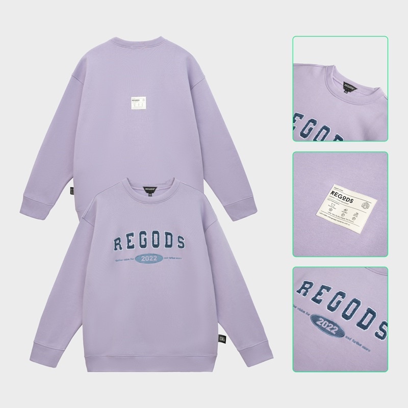 Áo Sweater Nỉ Old School REGODS Unisex Form Rộng