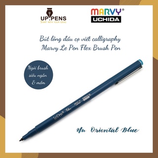 Bút lông đầu cọ viết calligraphy Marvy Le Pen Flex Brush Pen - Màu xanh lam đậm (Oriental Blue)