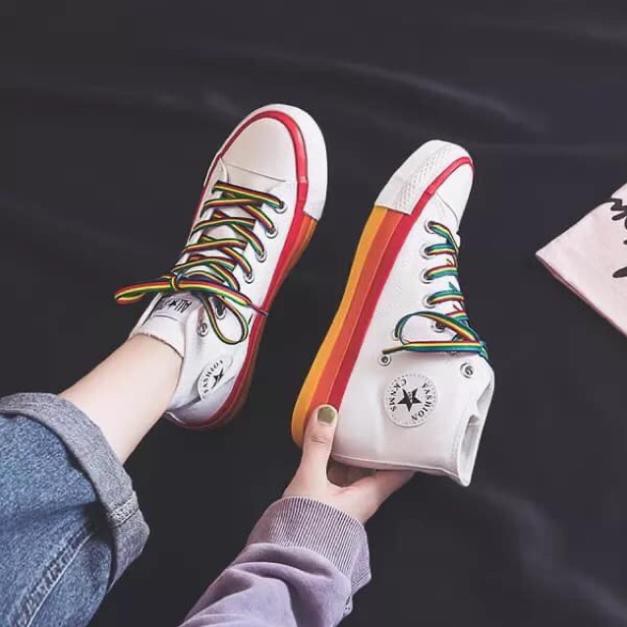 Giày cao cổ ,thấp cổ cầu vồng