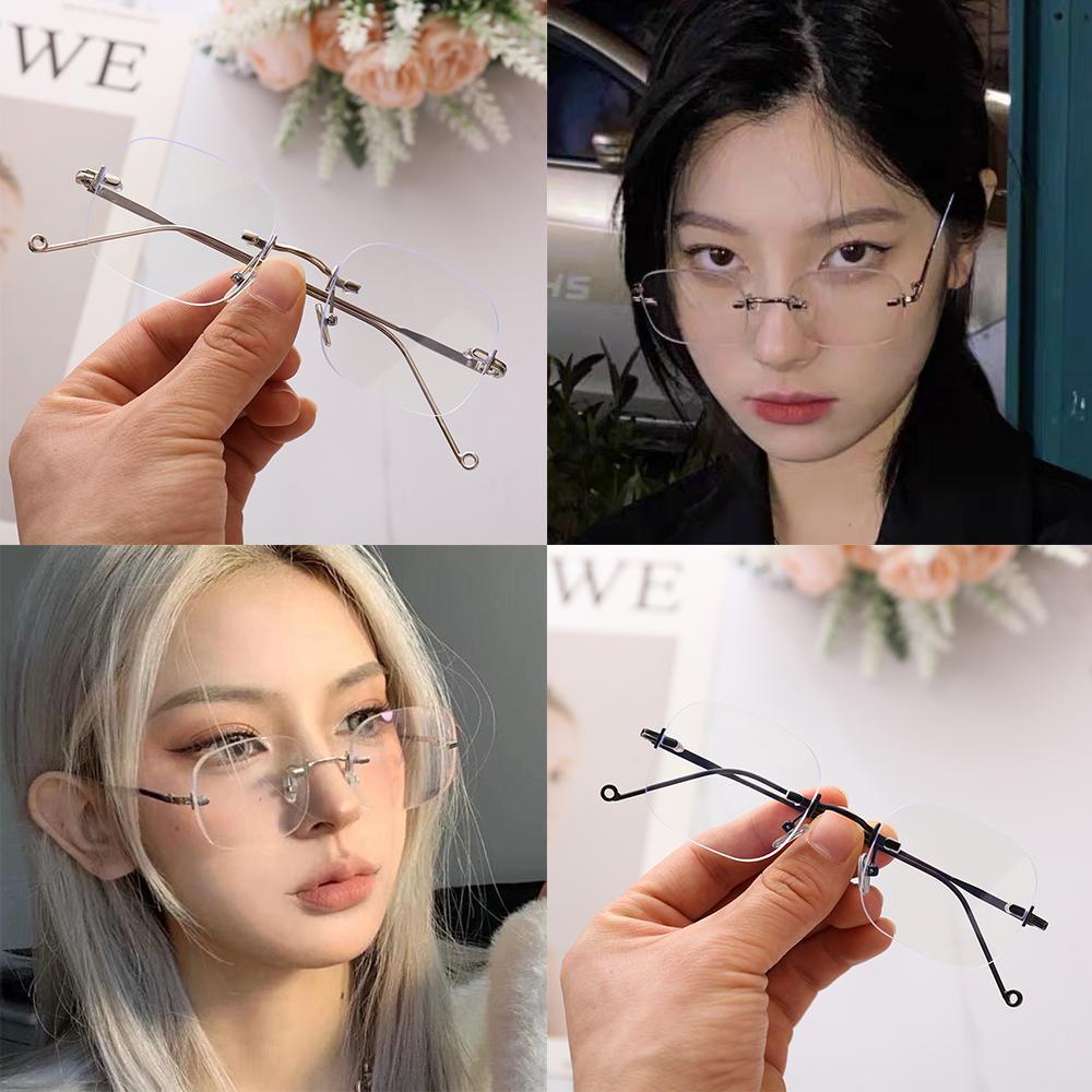 Kính Mát Đặt Trong Suốt|Kính Mát Vuông Gọng Kim Loại